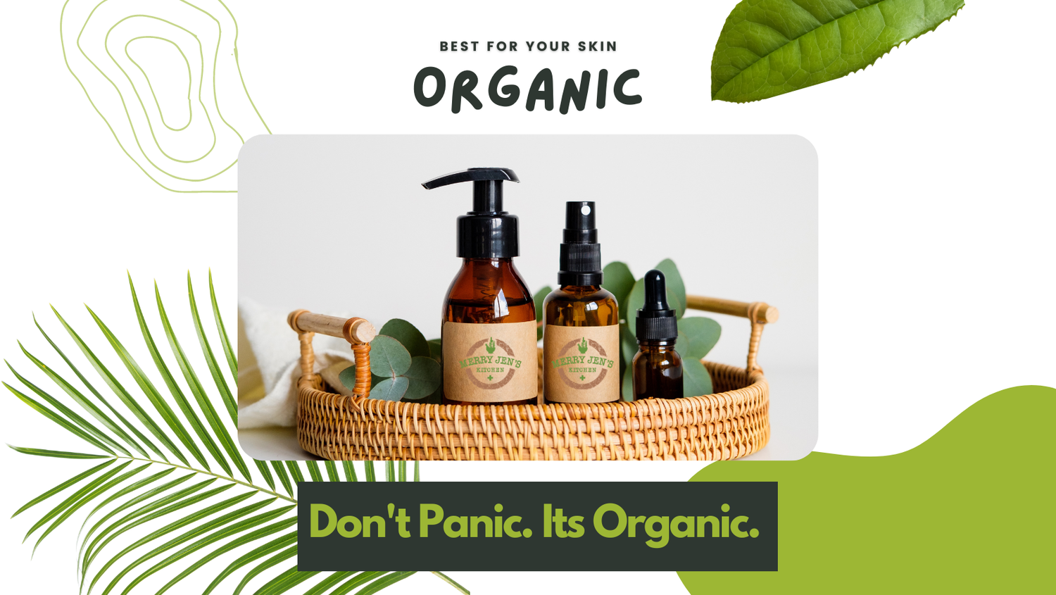 Merry Jen’s Kitchen Oils and Lotions and Salves in a basket