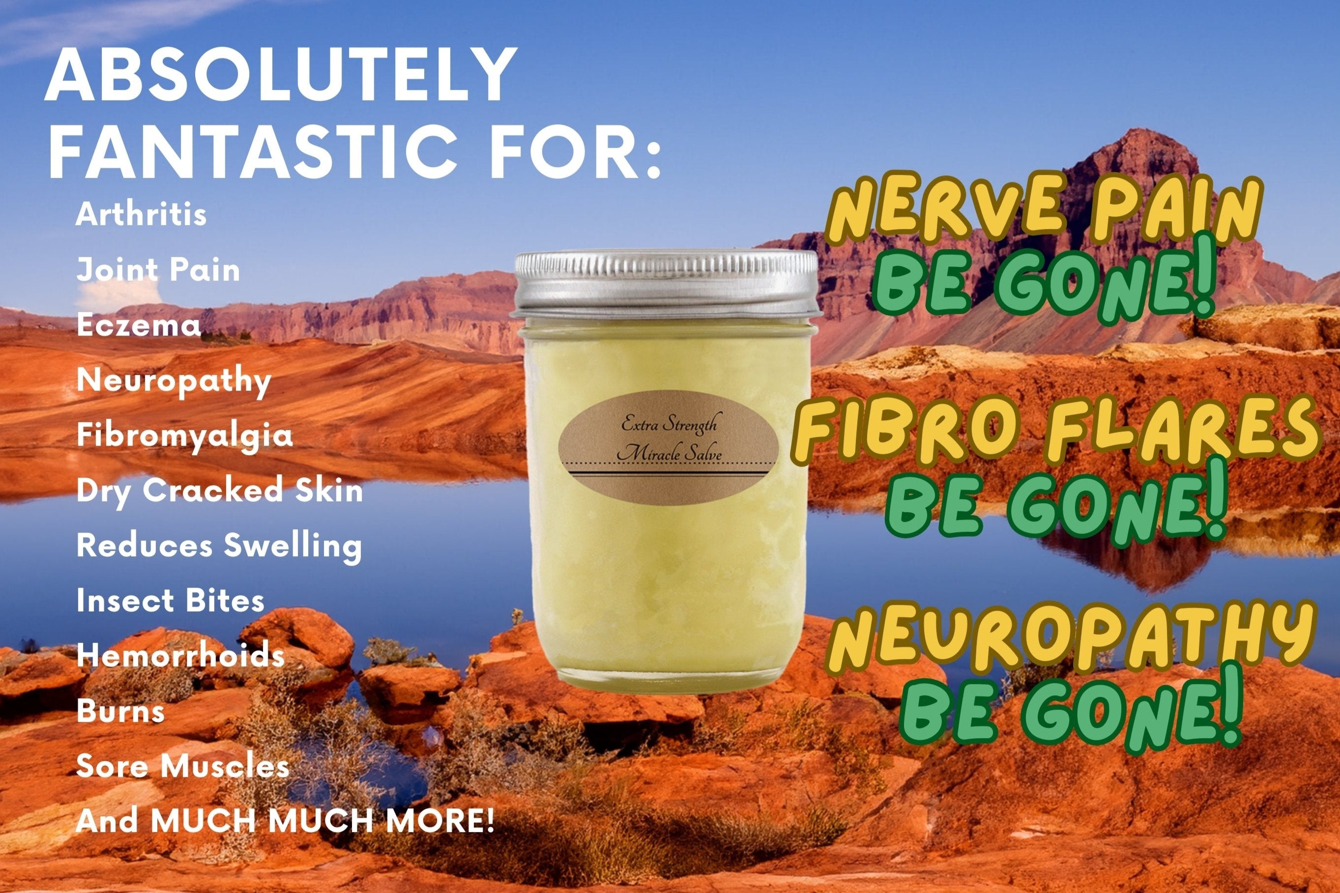 Merry Jen’s Kitchen Extra Strength Miracle Salve, Nerve Pain, Fibro, Neuropathy 