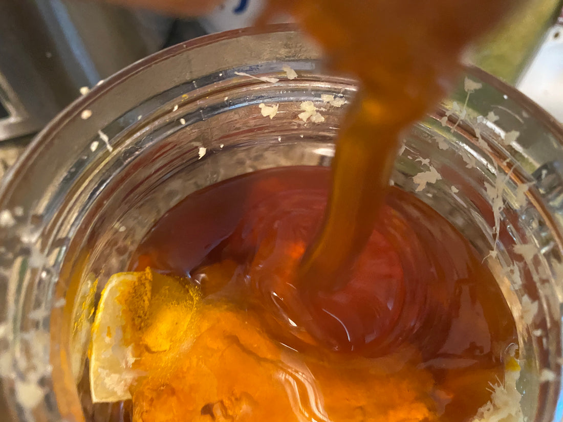 Merry Jen’s Kitchen Elixir, Oranges, Lemons, Ginger,